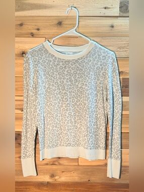 Leopard Print Sweater By A New Day - Size XS - White & Gray Color